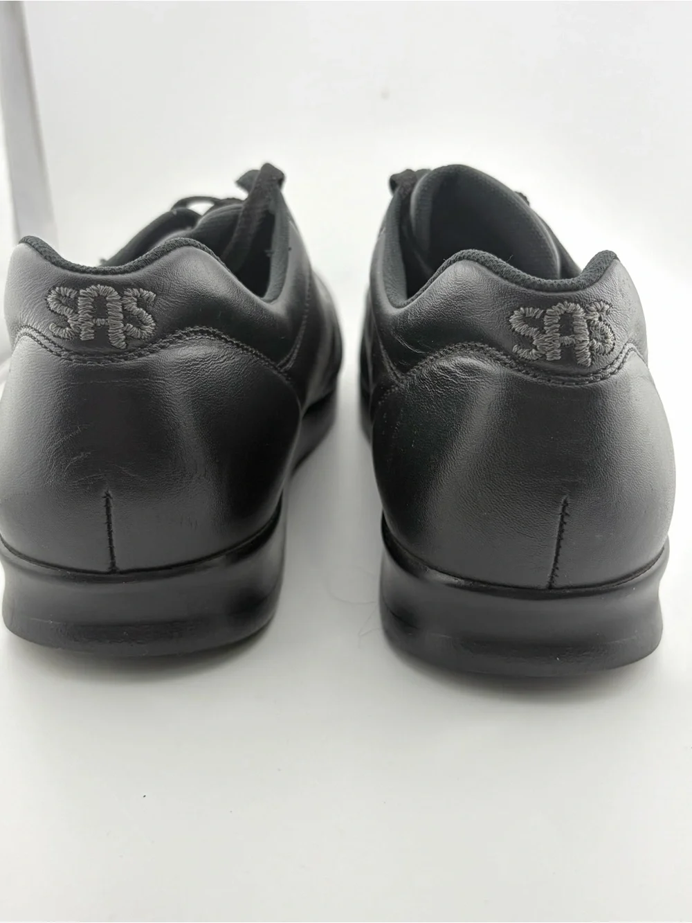 SAS Free Time Comfort Lace Up Shoe Womens 8WW Black Walking Not Original Insoles